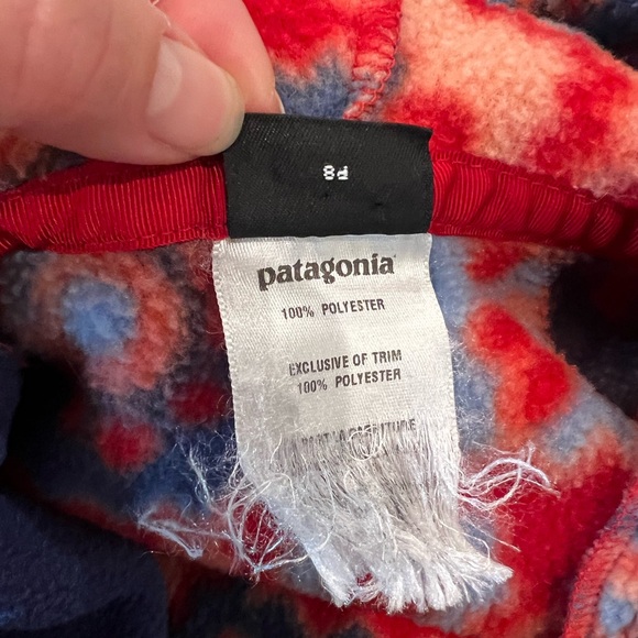 Patagonia Fleece Floral Bunting With Hood Front Zipper Closure Cozy - Picture 4 of 11